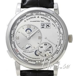 A. Lange & Söhne Lange 1 Gmt 116.025 Kello Hopea / Nahka