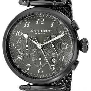 Akribos Xxiv Chronograph Ak627bk Kello Musta / Teräs