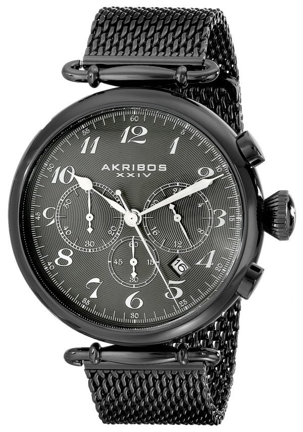 Akribos Xxiv Chronograph Ak627bk Kello Musta / Teräs