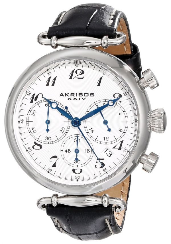 Akribos Xxiv Chronograph Ak630bk Kello Valkoinen / Nahka