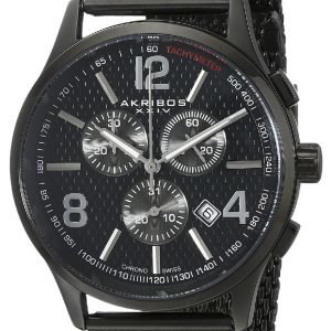 Akribos Xxiv Chronograph Ak719bk Kello Musta / Teräs