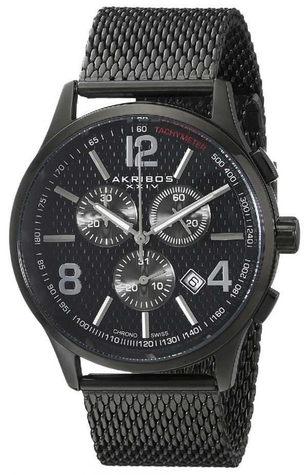 Akribos Xxiv Chronograph Ak719bk Kello Musta / Teräs