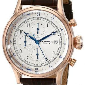 Akribos Xxiv Chronograph Ak798rg Kello Hopea / Nahka