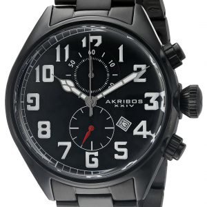 Akribos Xxiv Chronograph Ak853bk Kello Musta / Teräs