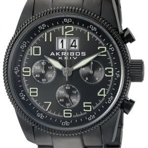 Akribos Xxiv Chronograph Ak862bk Kello Musta / Teräs