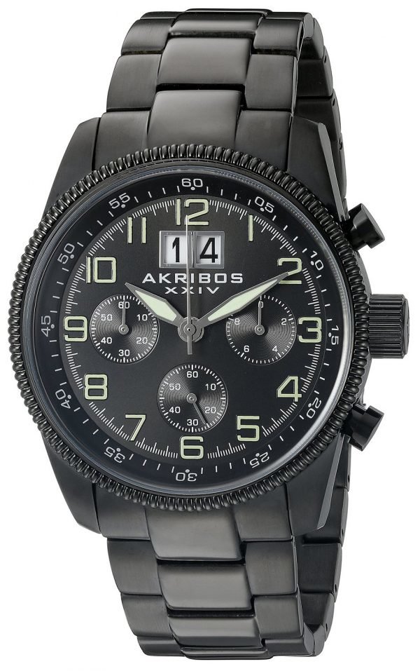 Akribos Xxiv Chronograph Ak862bk Kello Musta / Teräs