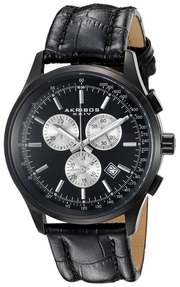 Akribos Xxiv Chronograph Ak863bk Kello Monivärinen / Nahka