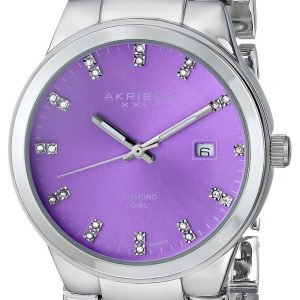 Akribos Xxiv Diamond Ak759ssp Kello Violetti / Teräs