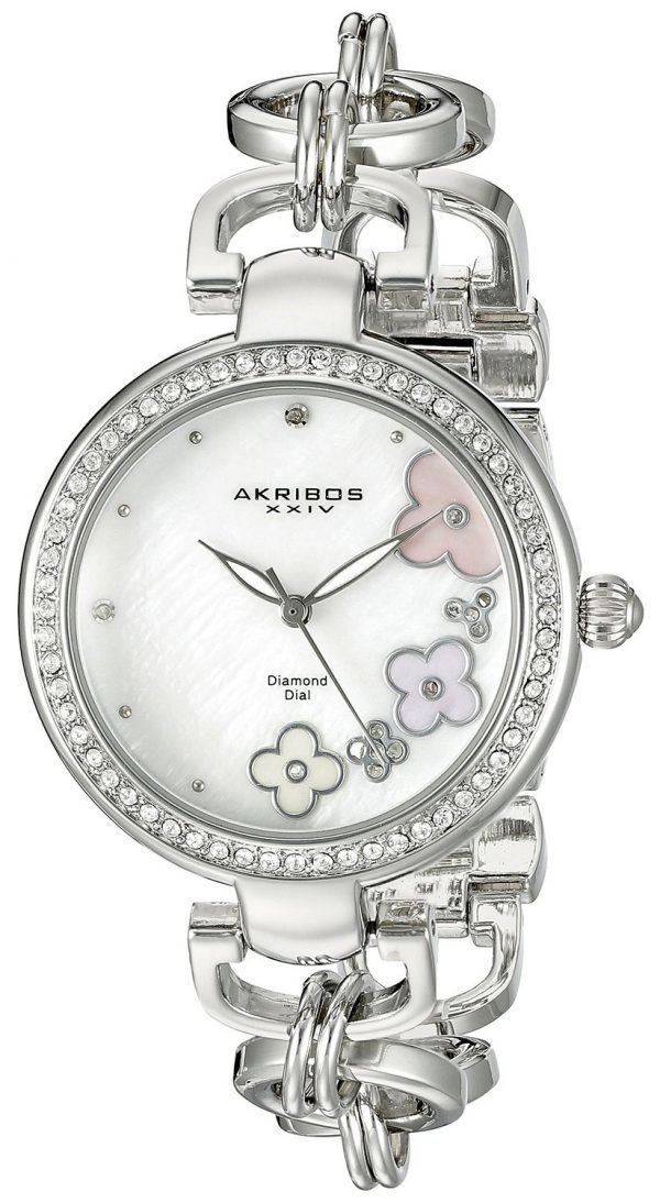 Akribos Xxiv Diamond Ak874ss Kello Valkoinen / Teräs