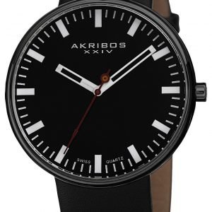 Akribos Xxiv Essential Ak733bk Kello Musta / Nahka