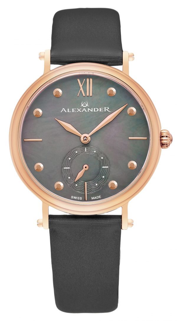 Alexander Monarch A201-04 Kello Musta / Satiini