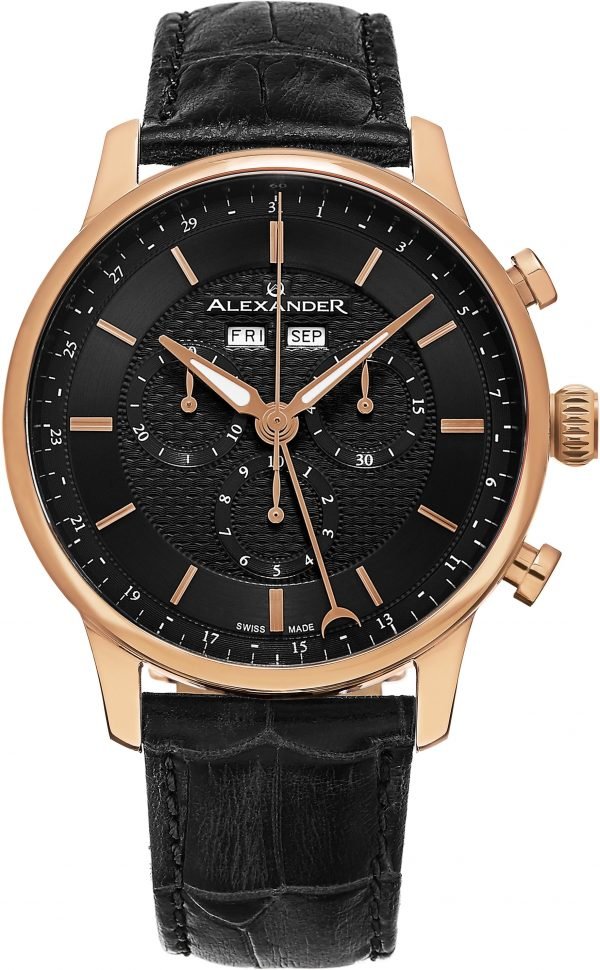 Alexander Statesman A101-04 Kello Musta / Nahka