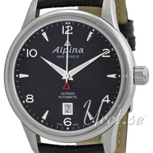 Alpina Alpiner Al-525b4e6 Kello Musta / Nahka