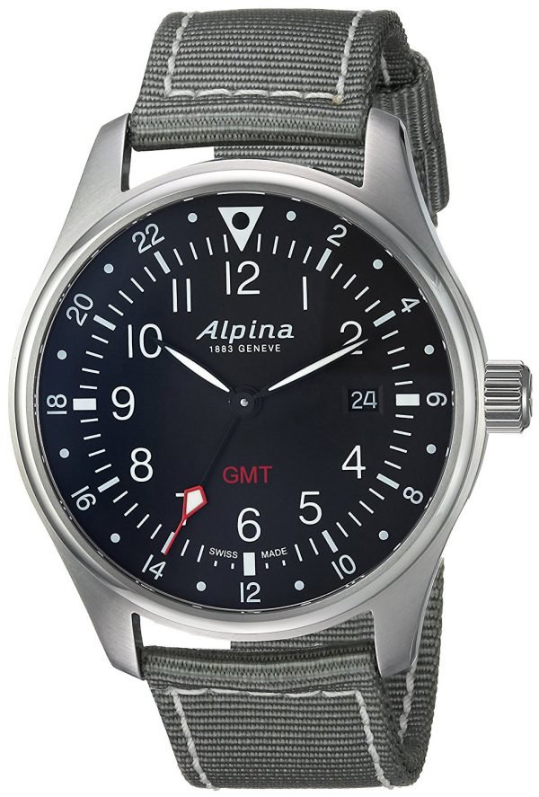 Alpina Startimer Al-247b4s6 Kello Musta / Tekstiili