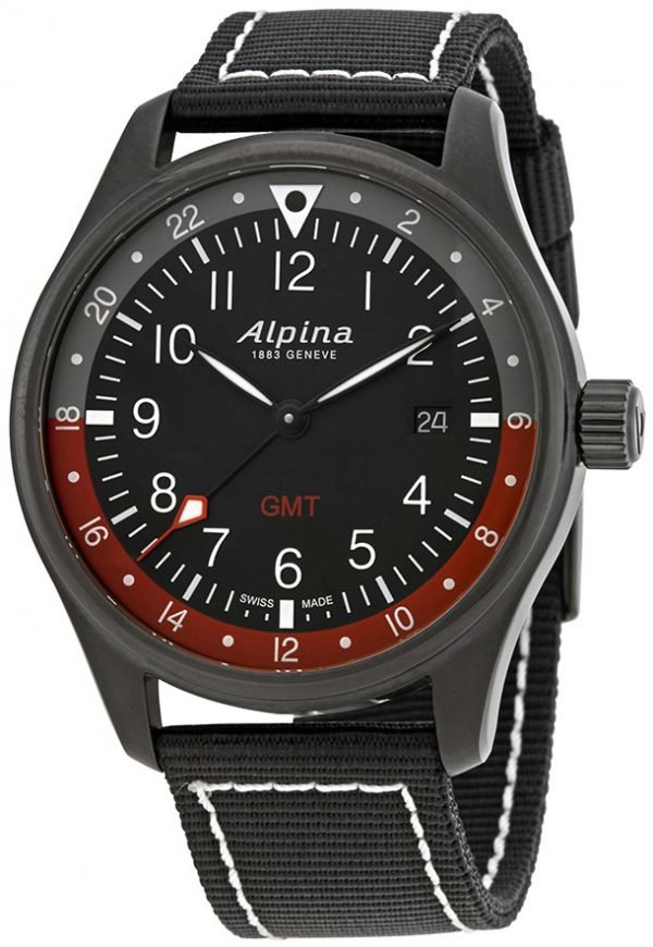 Alpina Startimer Al-247br4fbs6 Kello Musta / Tekstiili