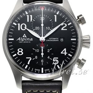 Alpina Startimer Al-725b4s6 Kello Musta / Nahka