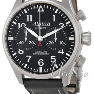 Alpina Startimer Al-860b4s6 Kello Musta / Nahka