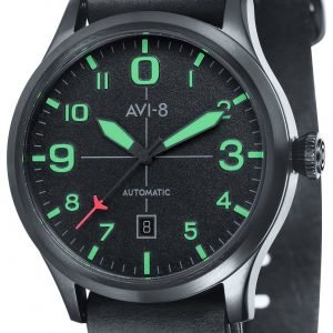 Avi-8 Flyboy Av-4021-0c Kello Musta / Nahka