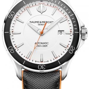 Baume & Mercier Clifton M0a10337 Kello Valkoinen / Nahka