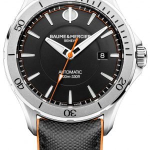 Baume & Mercier Clifton M0a10338 Kello Musta / Nahka