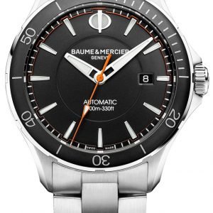 Baume & Mercier Clifton M0a10340 Kello Musta / Teräs