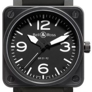 Bell & Ross Br 01-92 Br0192-Bl-Ca Kello Musta / Kumi