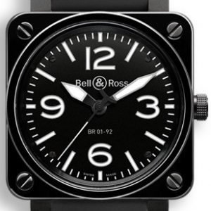 Bell & Ross Br 01-92 Br0192-Bl-Cer-Srb Kello Musta / Kumi