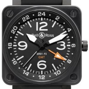 Bell & Ross Br 01-93 Br0193-Gmt Kello Musta / Kumi