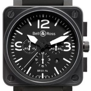 Bell & Ross Br 01-94 Br0194-Bl-Ca Kello Musta / Kumi