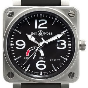 Bell & Ross Br 01-97 Br0197-Bl-St Kello Musta / Kumi