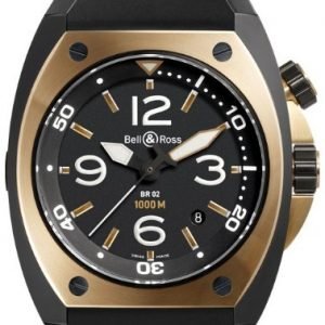 Bell & Ross Br 02-92 Br02-Pinkgold-Ca Kello Musta / Kumi