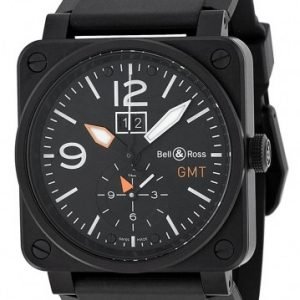 Bell & Ross Br 03-51 Br0351-Gmt-Ca Kello Musta / Kumi