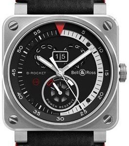 Bell & Ross Br 03-90 Br0390-B-Rocket Kello Musta / Nahka