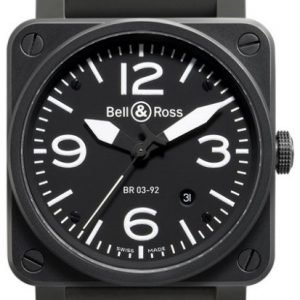 Bell & Ross Br 03-92 Br0392-Bl-Ca Kello Musta / Kumi