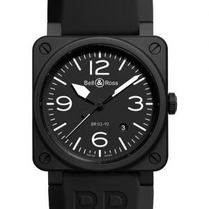 Bell & Ross Br 03-92 Br0392-Bl-Ce Kello Musta / Kumi