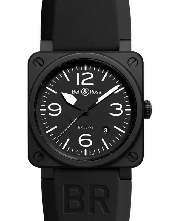 Bell & Ross Br 03-92 Br0392-Bl-Ce Kello Musta / Kumi