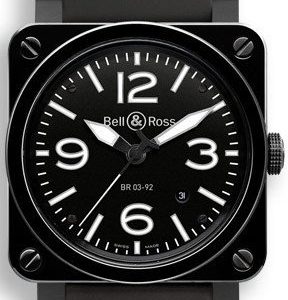 Bell & Ross Br 03-92 Br0392-Cer-Blp-Srb Kello Musta / Kumi