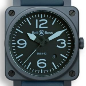 Bell & Ross Br 03-92 Br0392-Ceram-Blue Kello Musta / Kumi