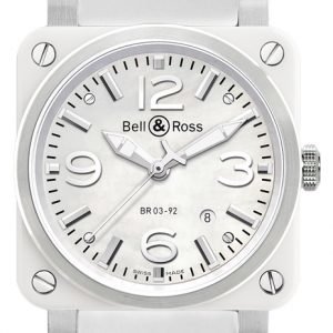 Bell & Ross Br 03-92 Br0392-Wh-C-Srb Kello Valkoinen / Kumi