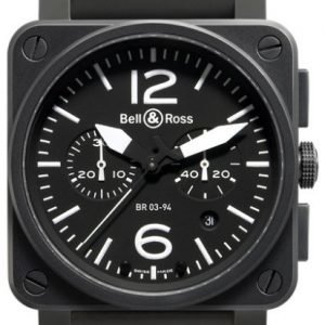 Bell & Ross Br 03-94 Br0394-Bl-Ca Kello Musta / Kumi