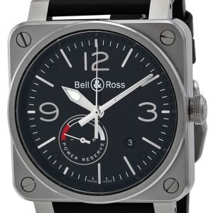 Bell & Ross Br 03-97 Br0397-Bl-Si-Sca Kello Musta / Nahka