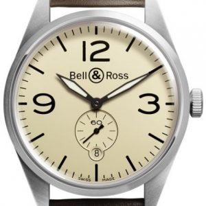 Bell & Ross Br 123 Brv123-Bei-St-Sca Kello Ruskea / Nahka