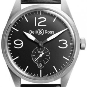 Bell & Ross Br 123 Brv123-Bl-St-Sca Kello Musta / Nahka