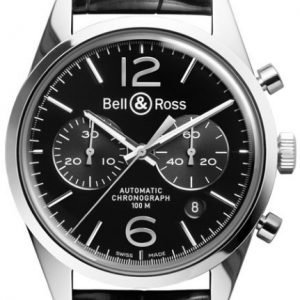 Bell & Ross Br 126 Brg126-Bl-St-Scr Kello Musta / Nahka