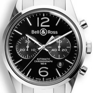 Bell & Ross Br 126 Brg126-Bl-St-Sst Kello Musta / Teräs