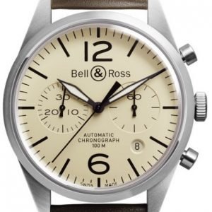 Bell & Ross Br 126 Brv126-Bei-St-Sca Kello Ruskea / Nahka