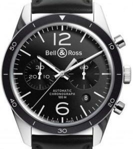 Bell & Ross Br 126 Brv126-Bl-Be-Sca Kello Musta / Nahka