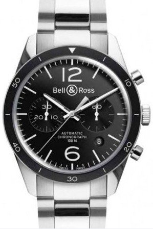 Bell & Ross Br 126 Brv126-Bl-Be-Sst Kello Musta / Teräs