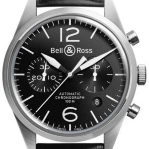 Bell & Ross Br 126 Brv126-Bl-St-Sca Kello Musta / Nahka