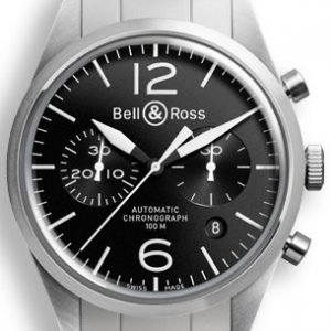 Bell & Ross Br 126 Brv126-Bl-St-Sst Kello Musta / Teräs